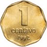 Купить Аргентина 1 сентаво (centavo) 1992 8-угольная форма, гладкий гурт