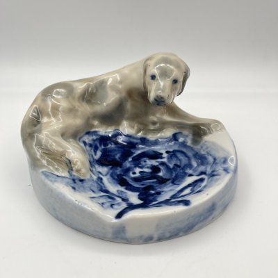 купить Пепельница "Сеттер", фарфор, роспись, СССР, 1970-1990 гг.