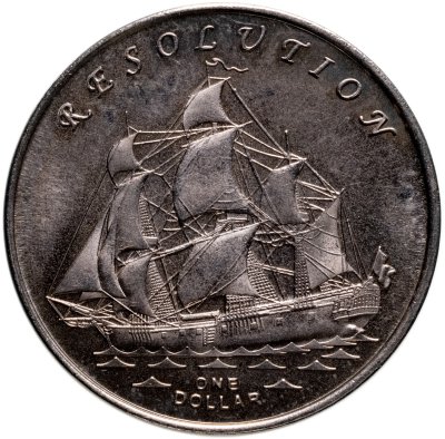 купить Кирибати, Остров Гилберта 1 доллар 2014 "Корабль Resolution"