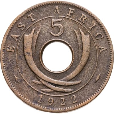 купить Британская Восточная Африка 5 центов (cents) 1922
