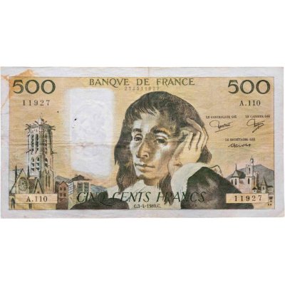 купить Франция 500 франков 1980 года (Pick 156e)