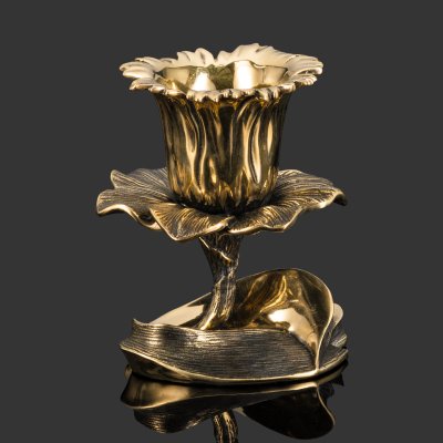 купить Вазочка - подсвечник "Нарцисс", бронза, патина, Российская Федерация, 2025 г.