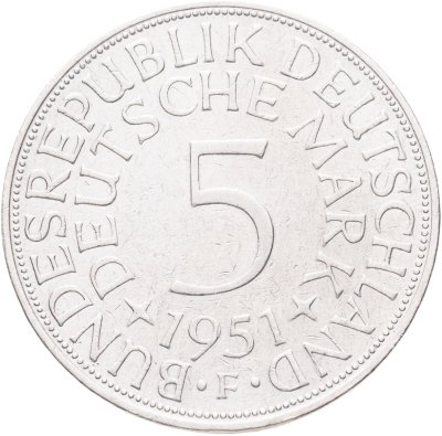 купить Германия 5 марок 1951 F