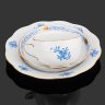 Купить Трио чайное, выполненное в фирменном дизайне "Chinese Bouquet" ("Apponyi Blue"), фарфор, роспись, золочение, Herend (Херенд), Венгрия, 1960-1990 гг.