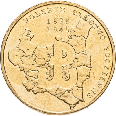 купить Польша 2 злотых 2009 "70 лет польскому подпольному движению"