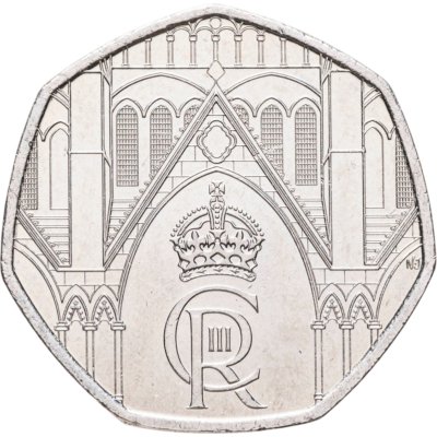 купить Великобритания 50 пенсов (pence) 2023 "Коронация Карла III"