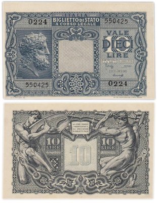 купить Италия 10 лир 1944
