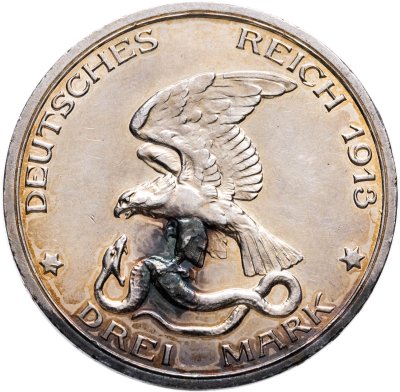 купить Германская Империя 3 марки (mark) 1913 "100 лет объявлению войны против Франции"