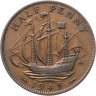 Купить Великобритания 1/2 пенни (penny) 1949