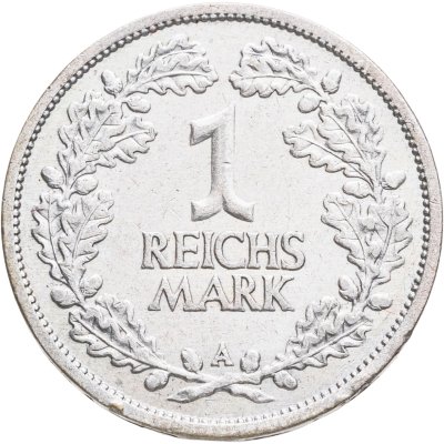 купить Германия 1 рейхсмарка (reichsmark) 1926 A знак монетного двора "A" — Берлин