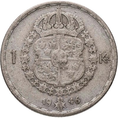 купить Швеция 1 крона (krona) 1946