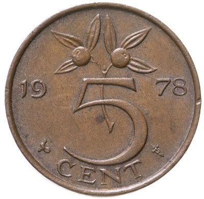 купить Нидерланды 5 центов (cent) 1978