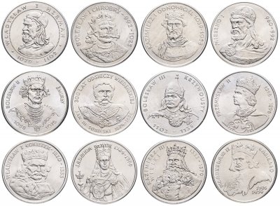 купить Польша набор из 12 монет 1979-1989 "Польские правители"