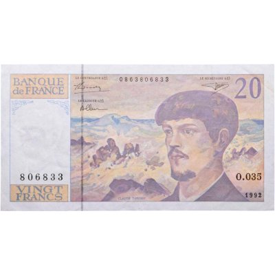 купить Франция 20 франков 1992 года (Pick 151f)