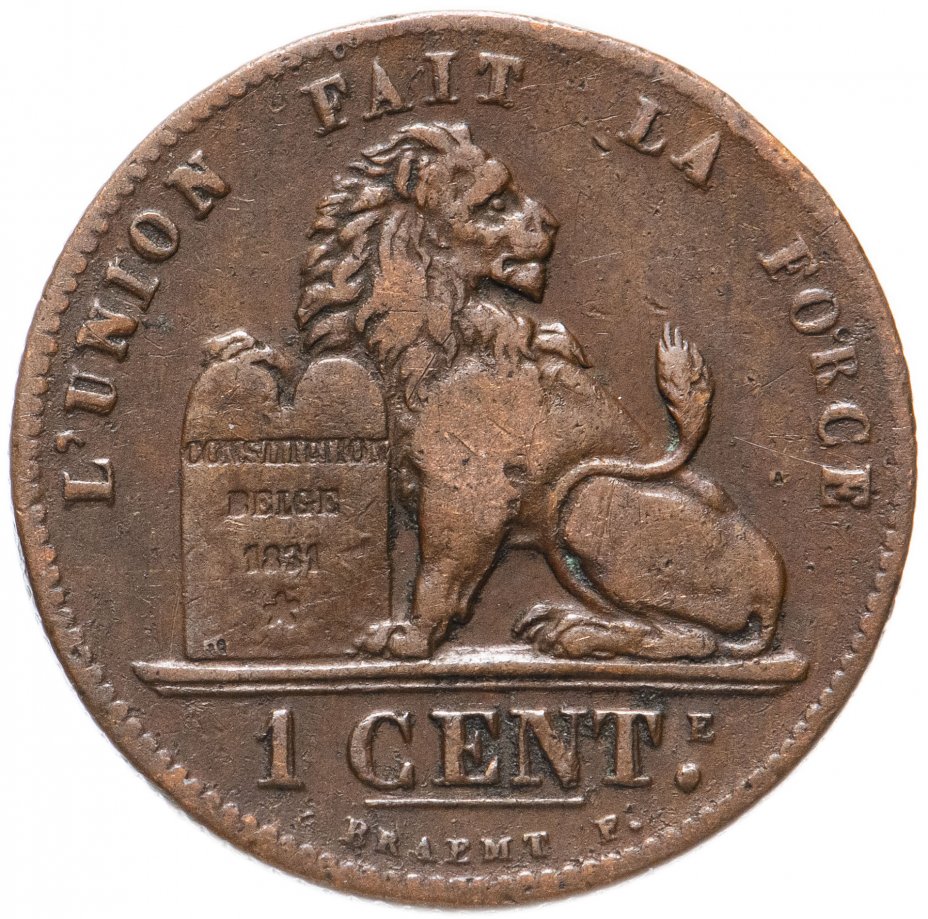 купить Бельгия 1 сантим (centime) 1907 Надпись на голландском - 'DER BELGEN'