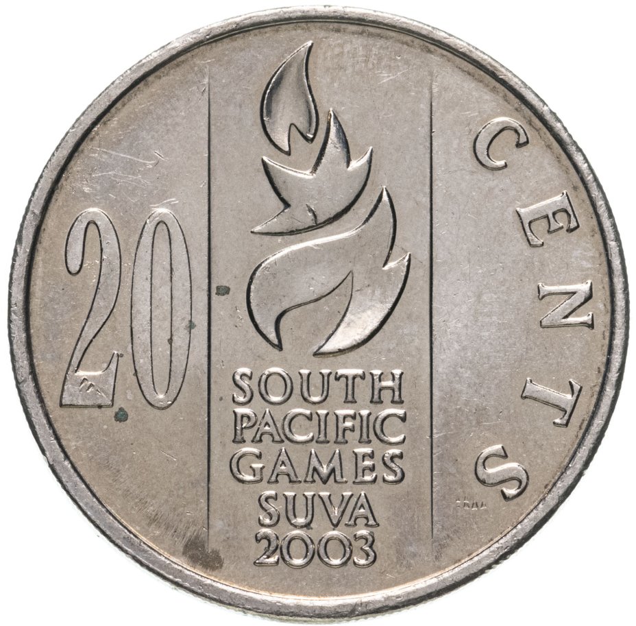 купить Фиджи 20 центов (cents) 2003 Тихоокеанские игры