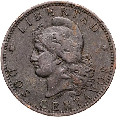 купить Аргентина 2 сентаво (centavos) 1891