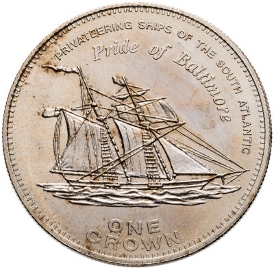 купить Тристан-да-Кунья 1 крона (crown) 2006 "Каперские суда Южной Атлантики - Pride of Baltimore"