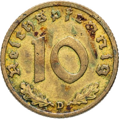 купить Германия (Третий рейх) 10 рейхспфеннигов (reichspfennig) 1938