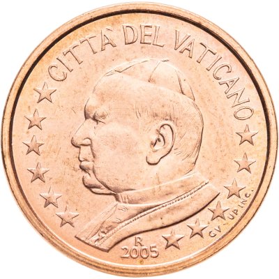 купить Ватикан 5 центов (cents) 2005 "Портрет Папы Иоана Павла II"