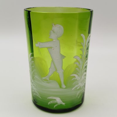 купить Стакан с изображением мальчика (Мэри Грегори), стекло, роспись эмалями, Западная Европа, 1900-1920 гг.