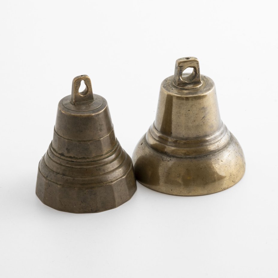 купить Набор из двух малых поддужных колокольчиков, бронза, в сплаве присутствует серебро, Российская Империя, 1870-1917 гг.