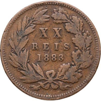 купить Португалия 20 реалов (рейс, reis) 1883