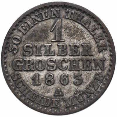 купить Пруссия 1 грош 1863 А