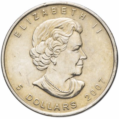 купить Канада 5 долларов (dollars) 2007 "Кленовый лист"