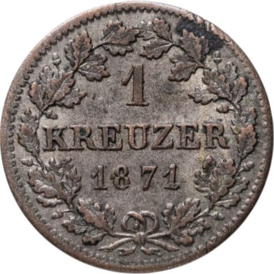 купить Германия, Бавария 1 крейцер 1871