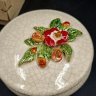 Купить Шкатулка с цветочным декором и эффектом кракле, в коробке, керамика, роспись, картон, Европа, 1990-2010 гг.