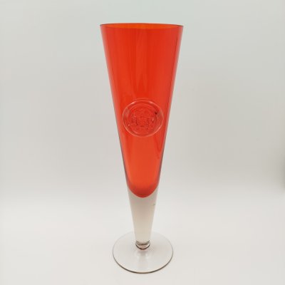 купить Ваза (кубок) "Олимпиада", стекло, цветное стекло, гутная техника, Первомайский стекольный завод, СССР, 1980 г.