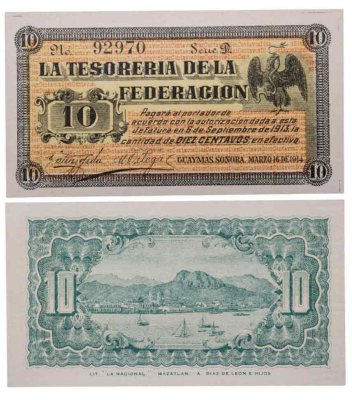 купить Мексика 10 сентаво 1914