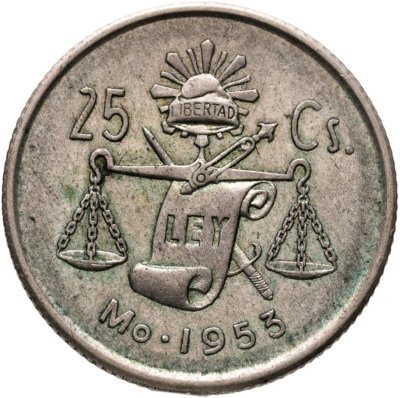 купить Мексика 25 сентаво (centavos) 1953