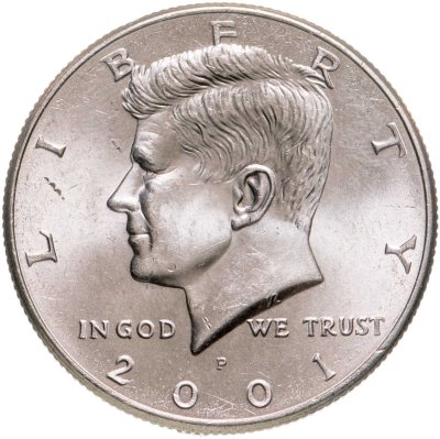 купить США 50 центов (1/2 доллара, half dollar) 2001 P Kennedy Half Dollar (Кеннеди) знак монетного двора "P" - Филадельфия