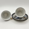 Купить Набор из 2-х кофейных пар "Дракон", Lux Porcelain FAHD M.K., фарфор, бисквит, роспись, золочение, Азия, 1970-1990 гг.