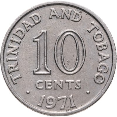 купить Тринидад и Тобаго 10 центов (cents) 1971 Без отметки монетного двора