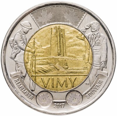 купить Канада 2 доллара 2017 "100 лет Битве при Вими"