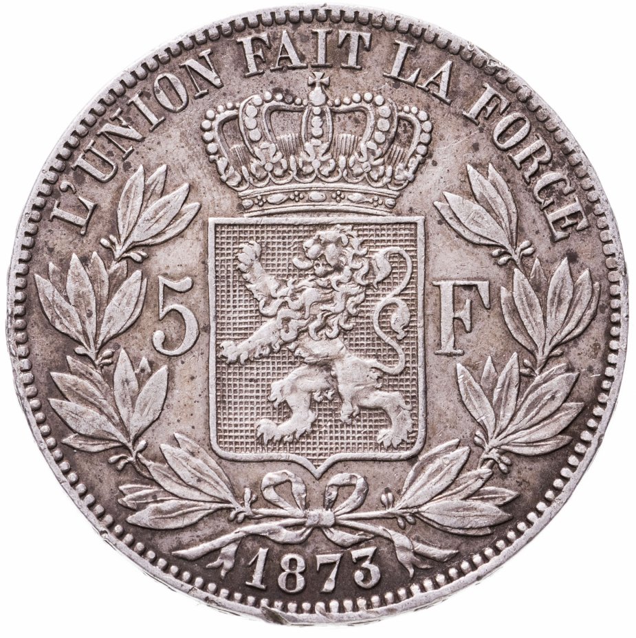 купить Бельгия 5 франков (francs) 1873