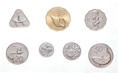 купить Кука острова - набор 7 монет - 5, 10, 20, 50 центов 1, 2, 5 долларов 1987 UNC
