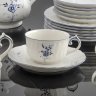 Купить Сервиз чайный на 6 персон из  коллекции  "Vieux Luxembourg" (Старый Люксембург),  украшенный изящной цветочной веточкой («Brindille») и фигурным хватком в виде желудя, фарфор, роспись, Villeroy & Boch, Германия, 2010-2020 гг.