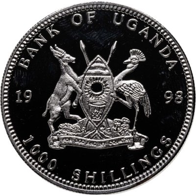 купить Уганда 1000 шиллингов (shillings) 1998 100 лет Олимпийским играм - Мельбурн 1956