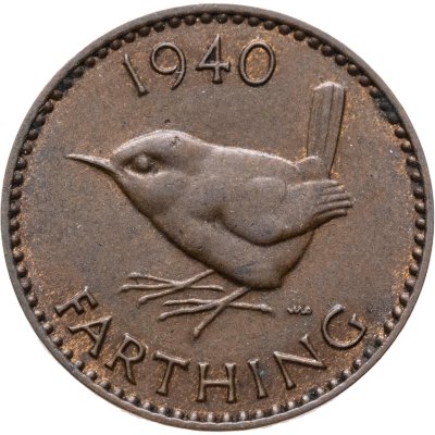 купить Великобритания 1 фартинг (farthing) 1940