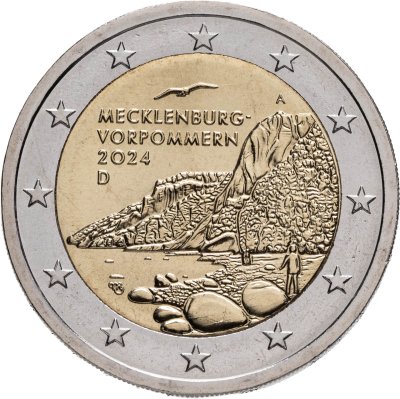 купить Германия 2 евро (euro) 2024 Мекленбург - Передняя Померания: холм Кёнигсштуль, знак монетного двора "А" - Берлин