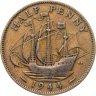 Купить Великобритания 1/2 пенни (penny) 1944