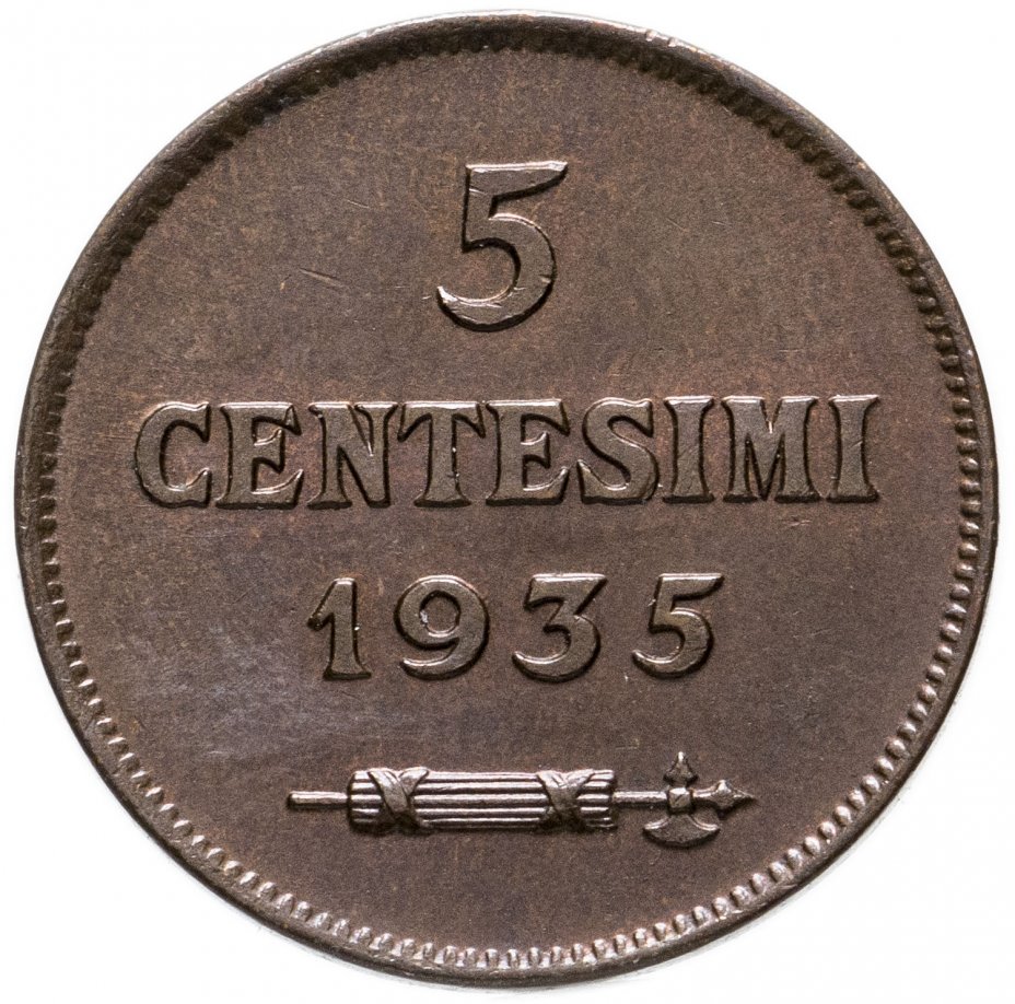 купить Сан-Марино 5 чентезимо (centesimi) 1935