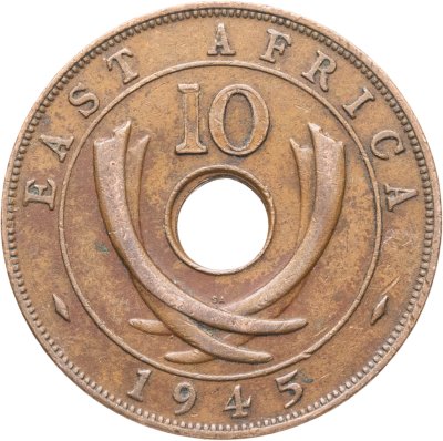 купить Британская Восточная Африка 10 центов (cents) 1945