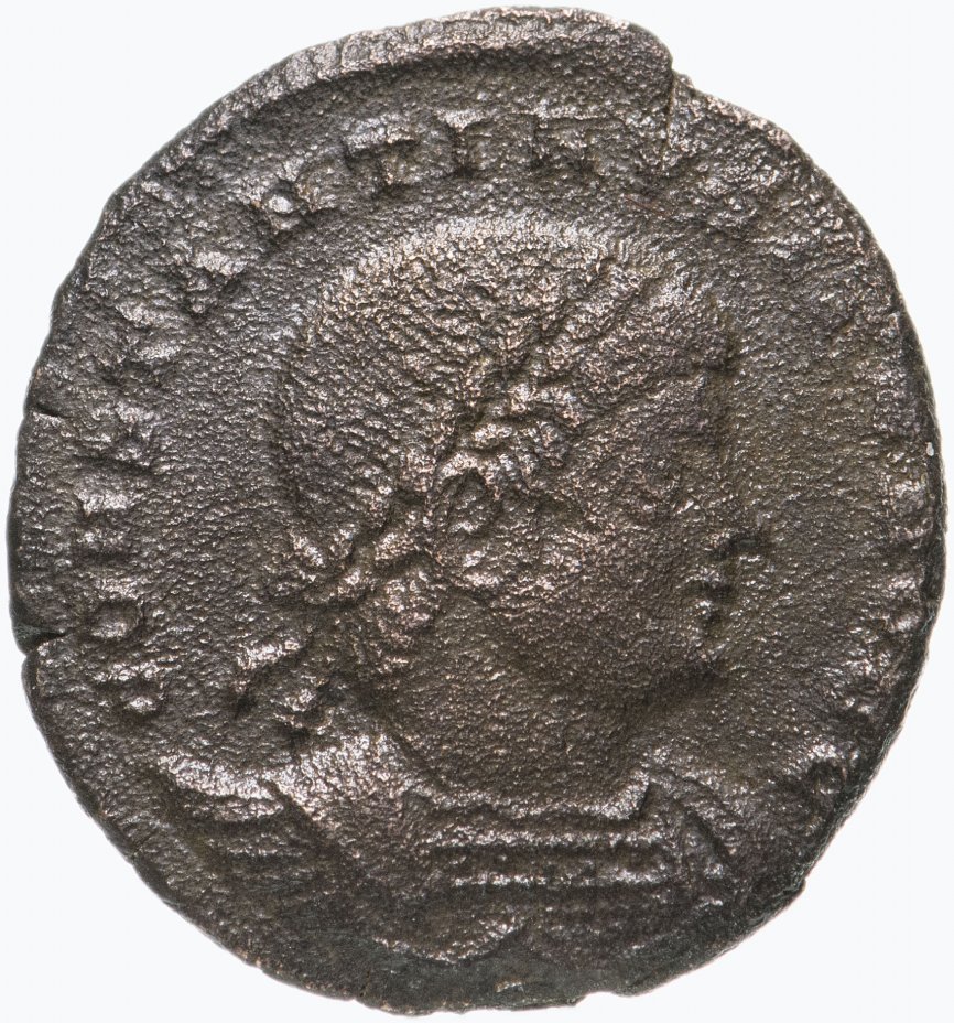 купить Римская Империя нуммий 330-333 Констатин II в ранге цезаря, бюст цезаря, CONSTANTINVS IVN NOB C / GLORIA EXERCITVS, два лигионера со штандартами, Анти