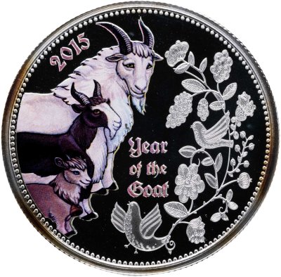 купить Республика Конго 1000 франков 2015 Proof "Восточный гороскоп - лунный календарь - Год козы"