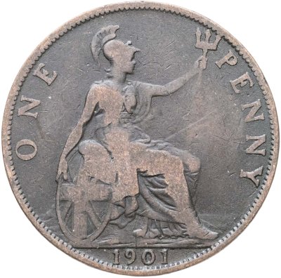 купить Великобритания 1 пенни (penny) 1901
